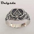 Men's Masonic Stainless Steel Ring — Punk Rock Hip-Hop Biker Freemasonry Jewellery Gift