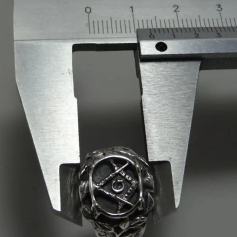 Men's Masonic Stainless Steel Ring — Punk Rock Hip-Hop Biker Freemasonry Jewellery Gift