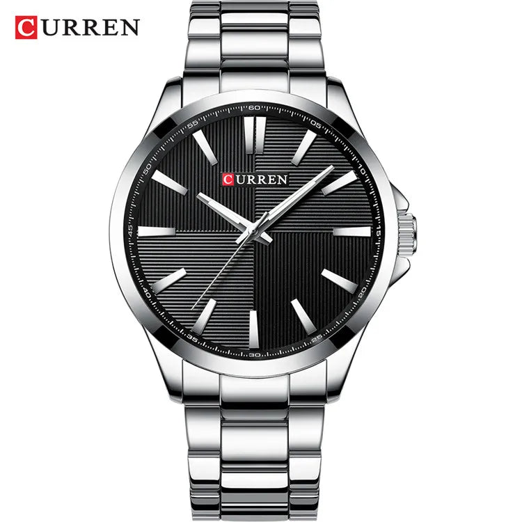 Men's CURREN Military Sport Quartz Watch — Stainless Steel Waterproof Wristwatch