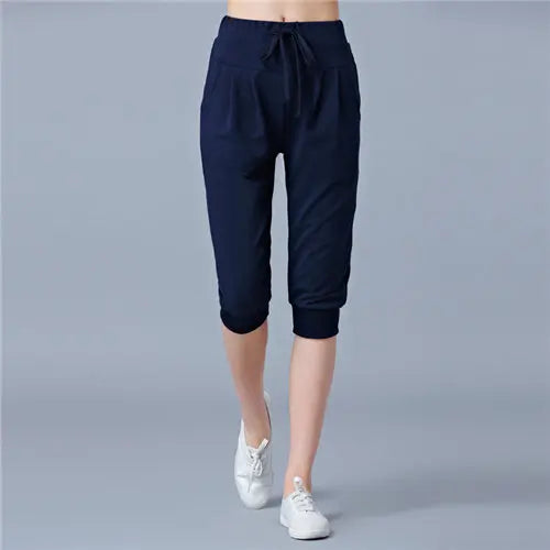 TrendLux Women's Harem Jogger Capri Pants – High Waist Loose Sweatpants