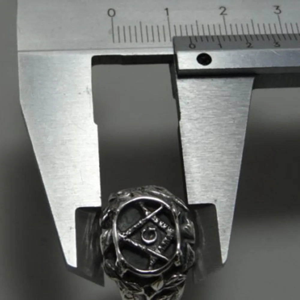 Men's Masonic Stainless Steel Ring — Punk Rock Hip-Hop Biker Freemasonry Jewellery Gift