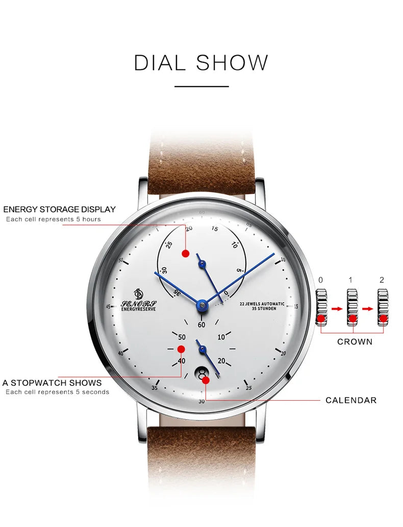 Men's Luxury Automatic Mechanical Watch — Military Style Waterproof Wristwatch