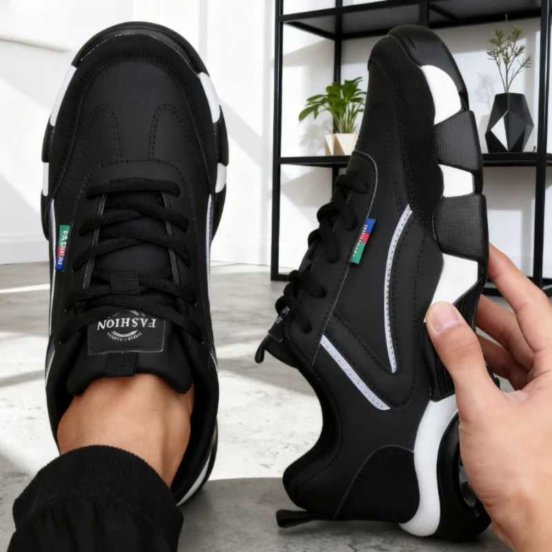 Men's Anti-Slip Rebound Walking Sneakers — Breathable Lace-Up Shoes