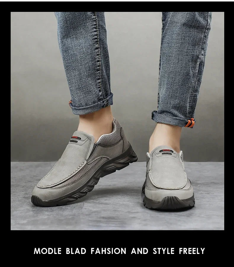 Men's Handmade Retro Slip-On Loafers — Breathable Casual Sneakers