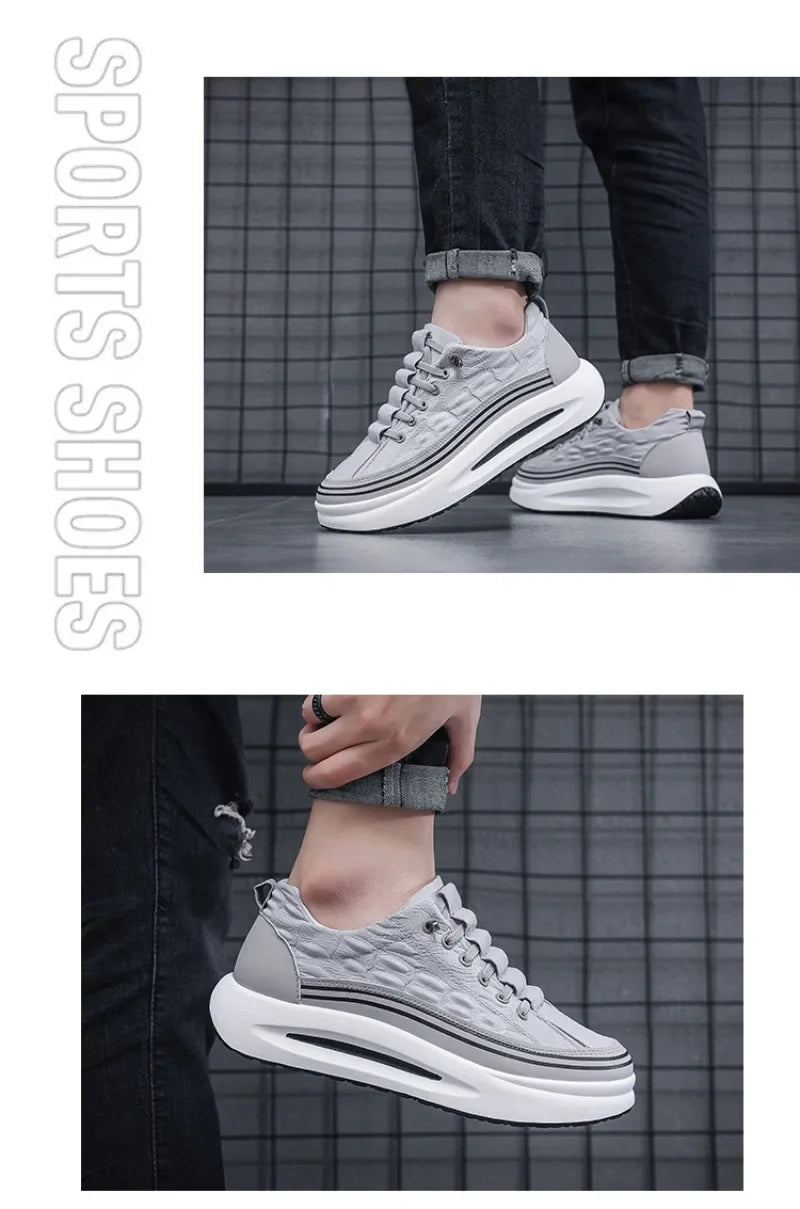 Men's Non-Slip Platform Sneakers — Breathable Casual Loafers