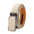 Men's Genuine Leather Belt — Automatic Buckle Adjustable Business Waistband (28–46")