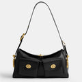Women's Vintage PU Leather Shoulder Bag — Large Capacity Multi-Pocket Zipper Commuting Bag