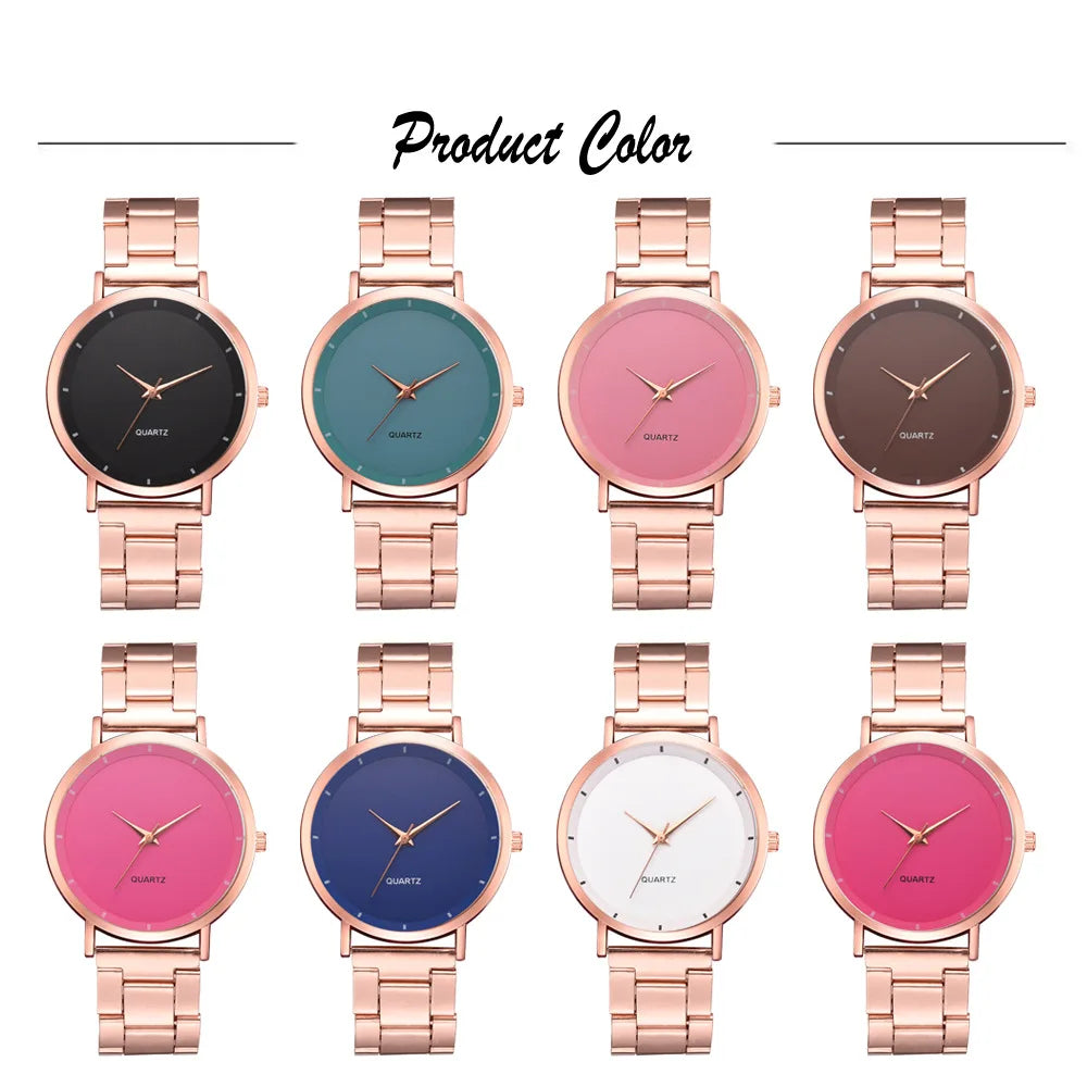 TrenLux Wear Women's Rose Gold Stainless Steel Fashion/Business Quartz Wristwatch TrenLux Wear