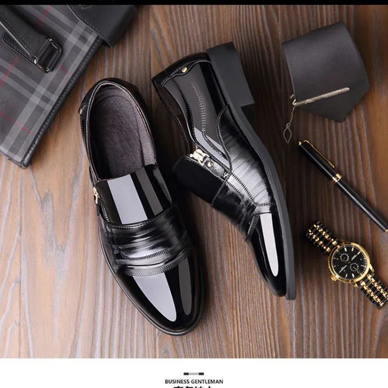 Men's Business Oxford Dress Shoes — Leather Formal Footwear