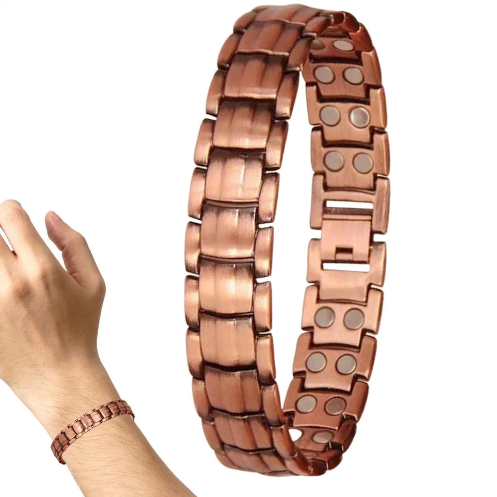Men's Pure Copper Magnetic Bracelet — Adjustable Sports & Gym Jewellery (21 cm)