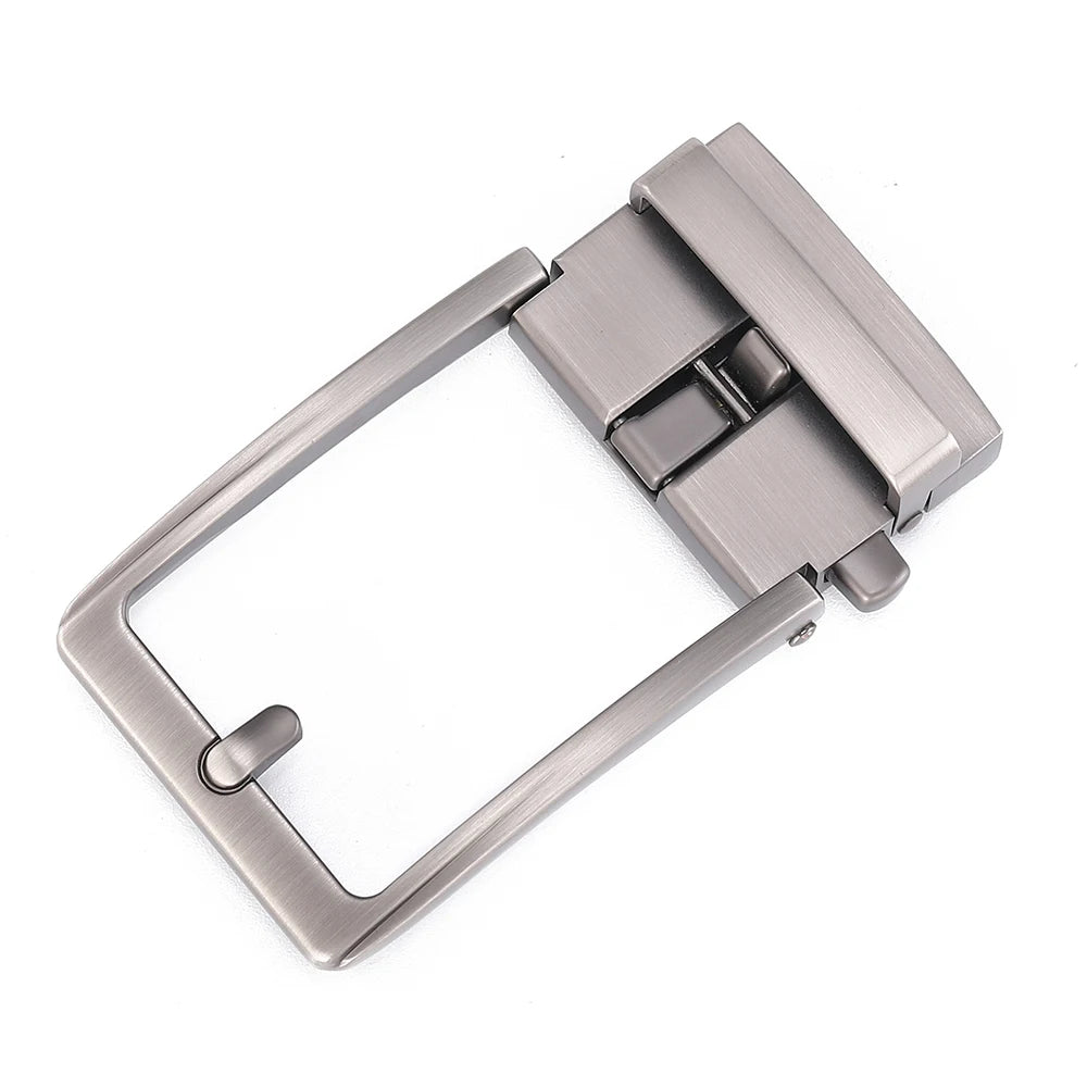 Men's Leather Belt — Automatic Buckle Carbon Fibre Pattern Luxury Strap