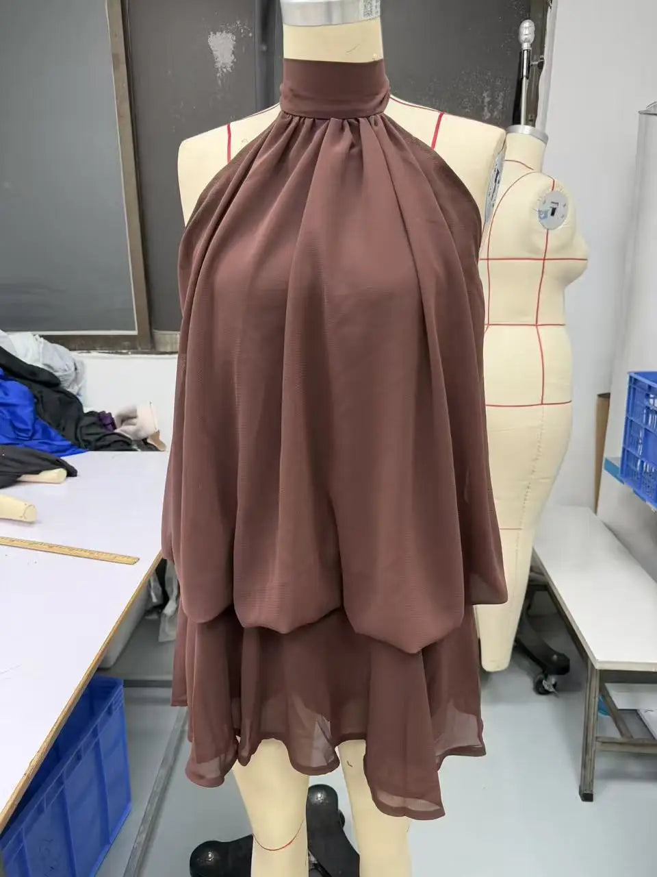 Women's Polyester Backless Slim-Fit A-Line Beach Dress