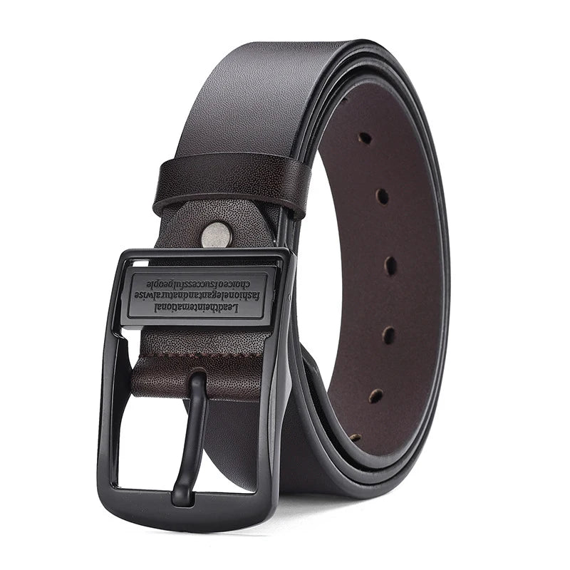 Men's Light Luxury PU Leather Belt — Pin Buckle Casual Versatile Jeans Waistband