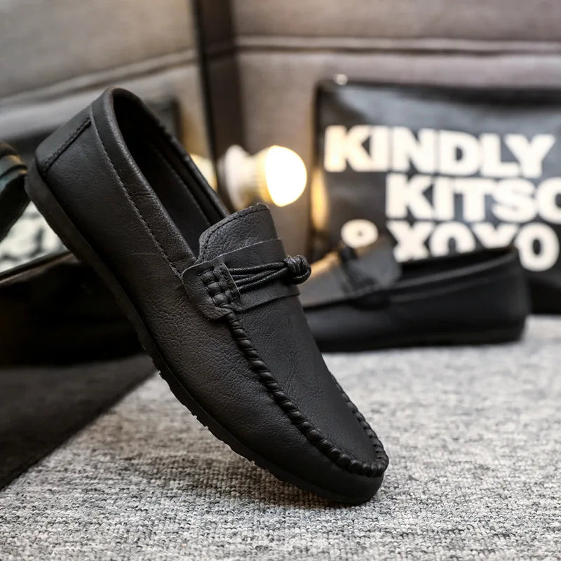 Men's Slip-On Moccasin Driving Shoes — Comfortable Casual Loafers