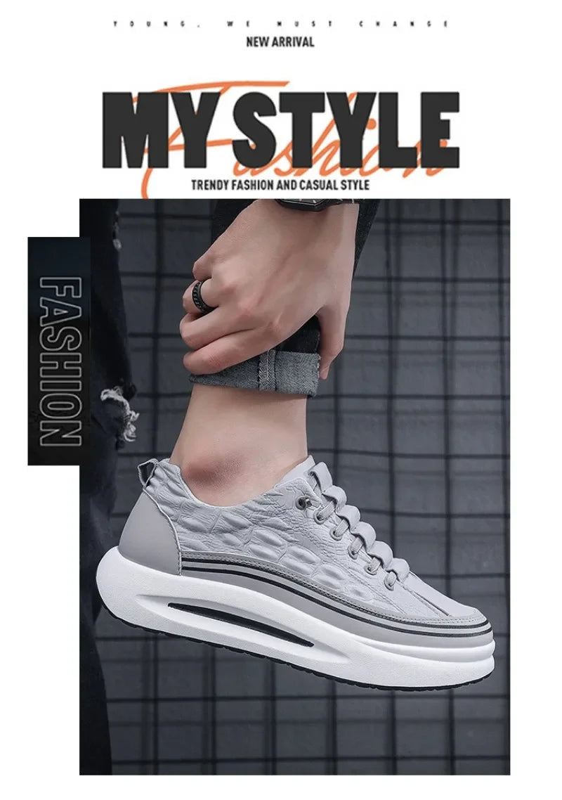 Men's Non-Slip Platform Sneakers — Breathable Casual Loafers