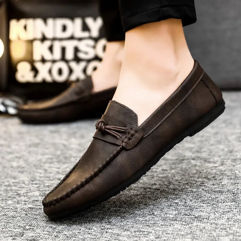 Men's Slip-On Moccasin Driving Shoes — Comfortable Casual Loafers