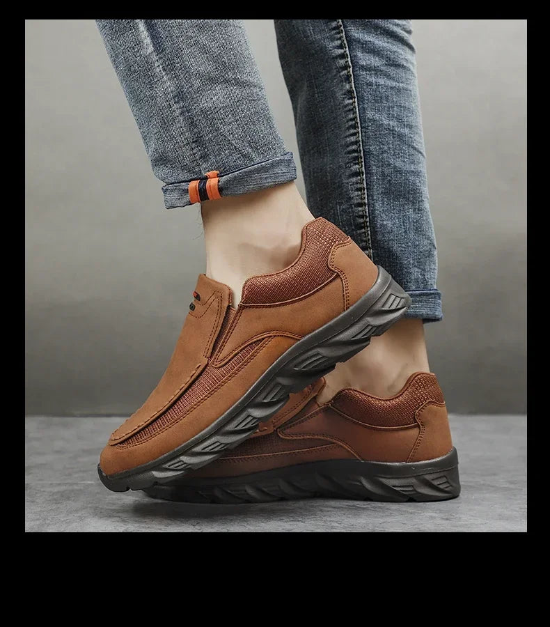 Men's Handmade Retro Slip-On Loafers — Breathable Casual Sneakers