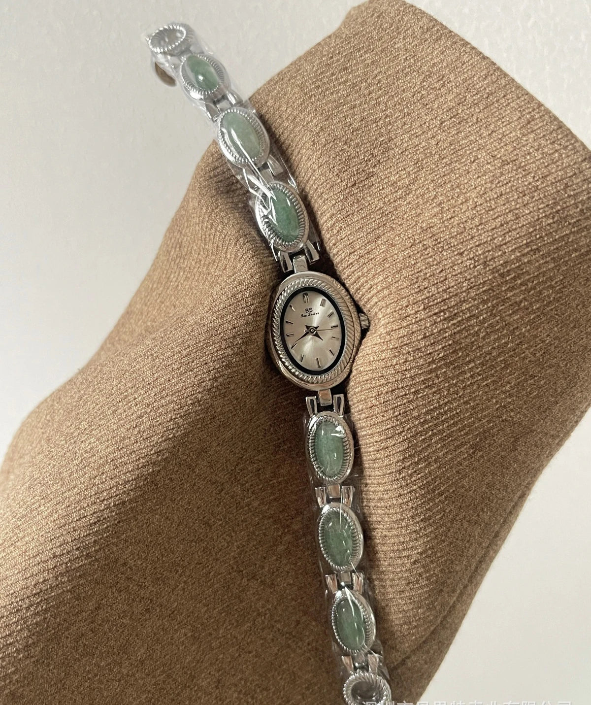 Women's Luxury Jade Green Jewelry Bracelet Quartz Dress Wristwatch