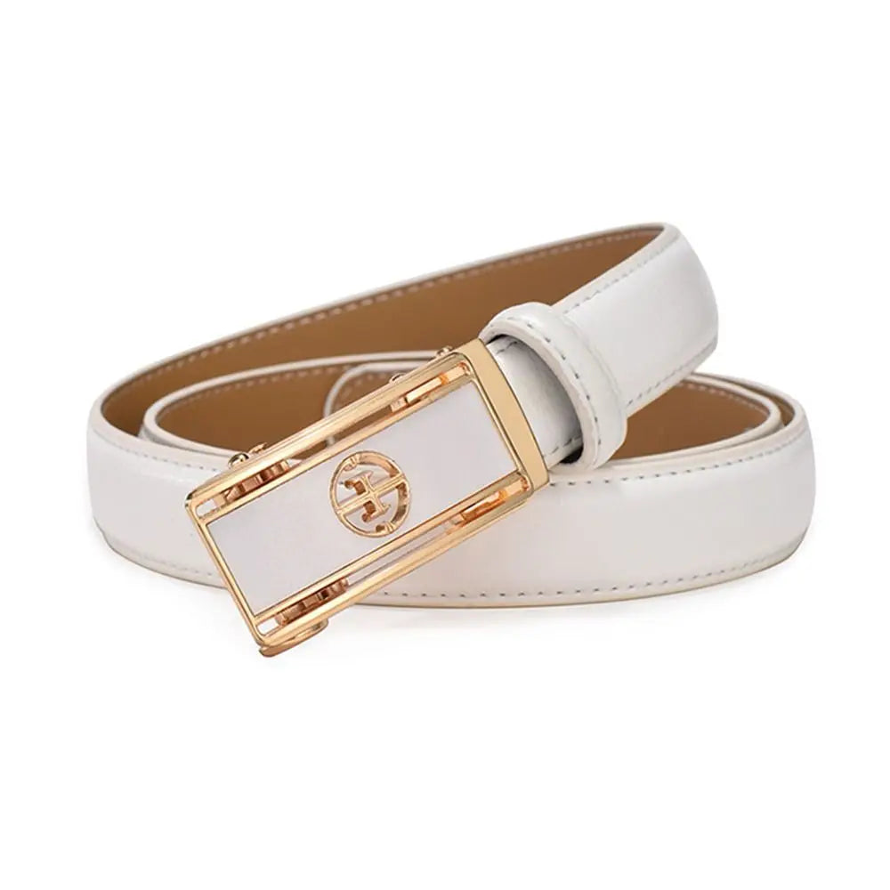Women's Luxury Genuine Leather Belt — Automatic Buckle Waistband (105 cm)