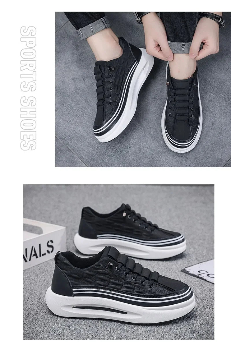 Men's Non-Slip Platform Sneakers — Breathable Casual Loafers