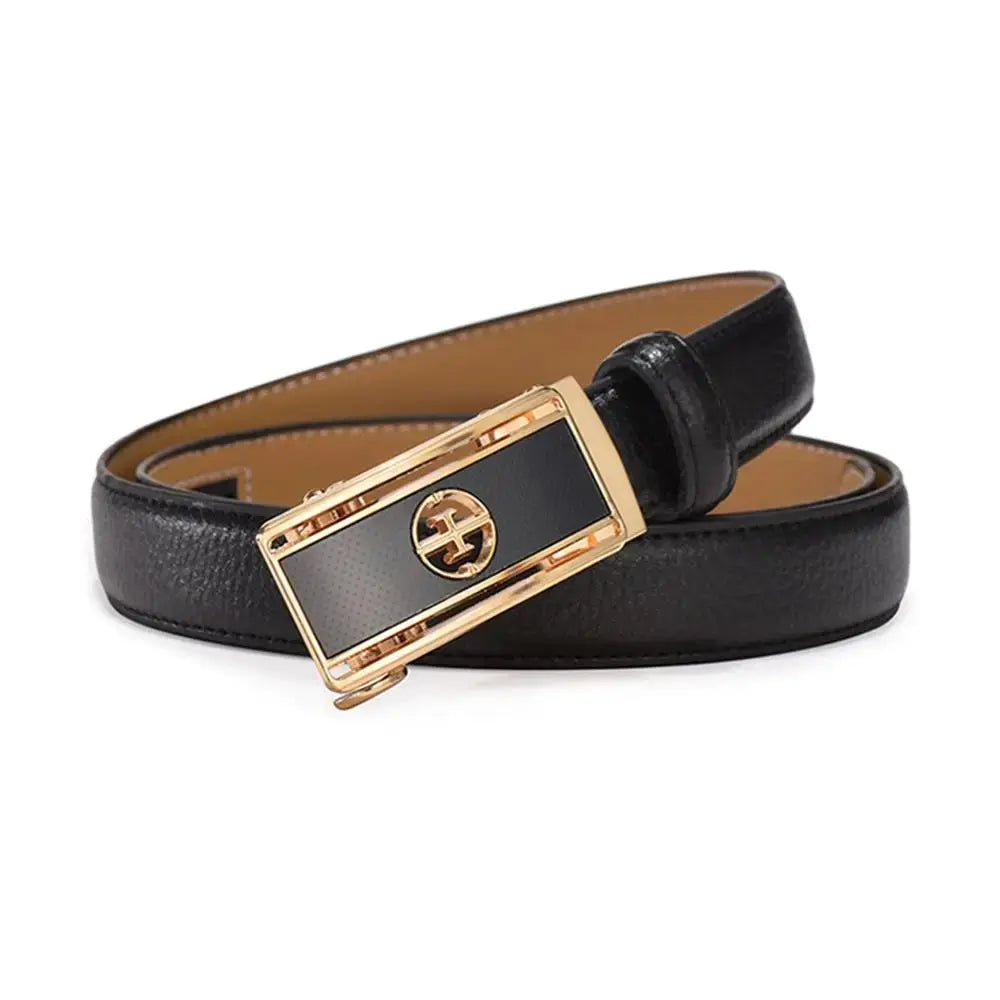 Women's Luxury Genuine Leather Belt — Automatic Buckle Waistband (105 cm) TrenLux Wear