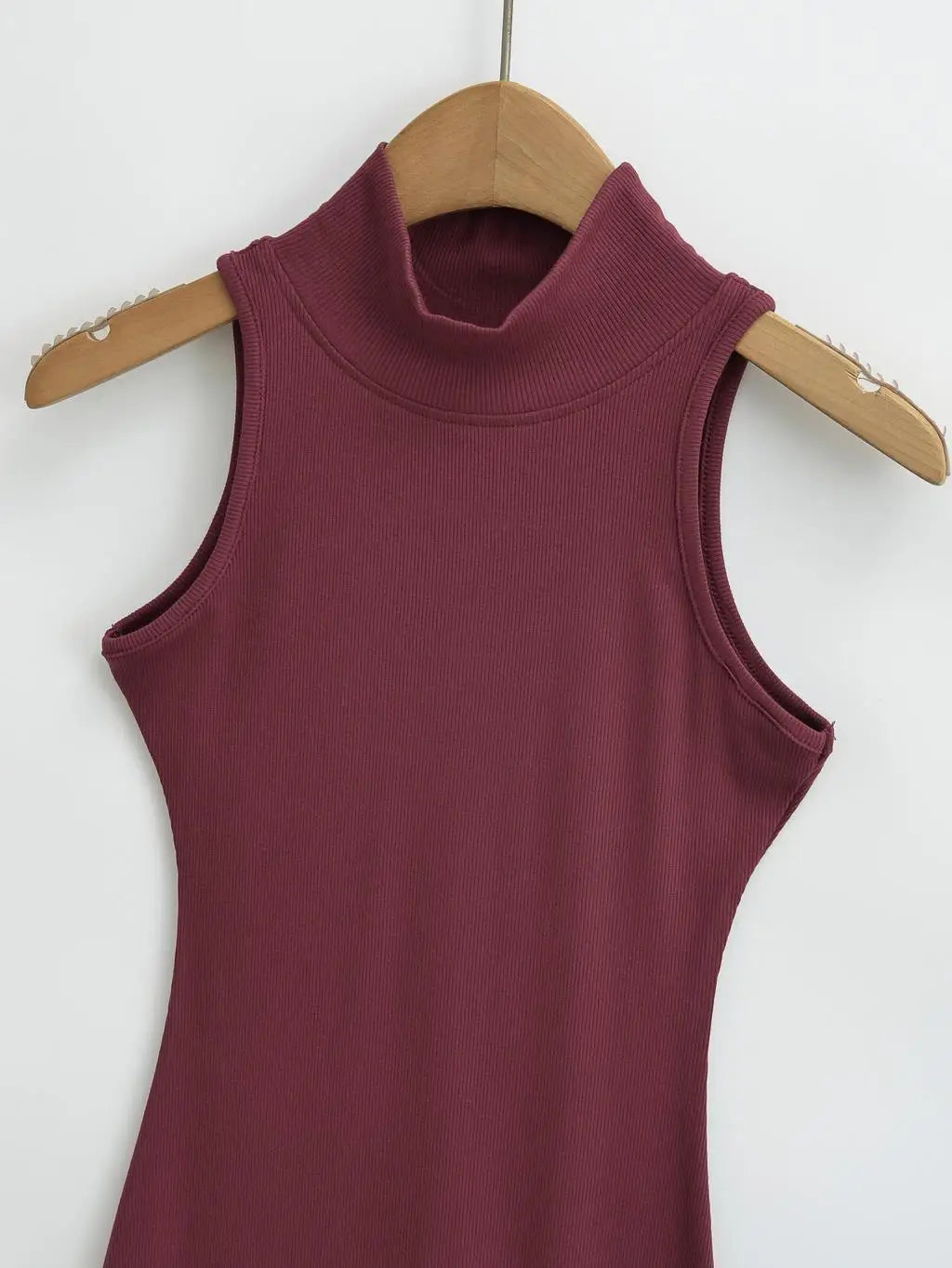 Women's Turtleneck Knit Bodycon Ankle-Length Maxi Dress