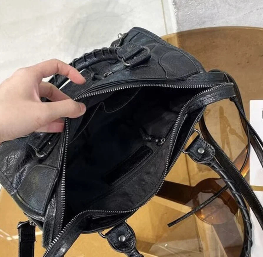 Women's Motorcycle Hobo Crossbody Bag — 2026 High Capacity Luxury Travel Shoulder Bag