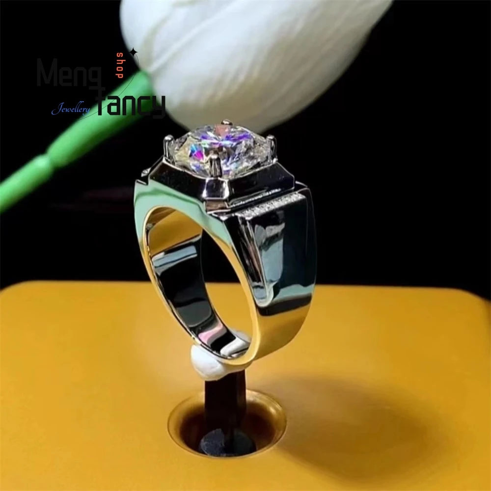 Men's 925 Sterling Silver Ring Set — Luxury Handcrafted Fashion Jewellery Gift