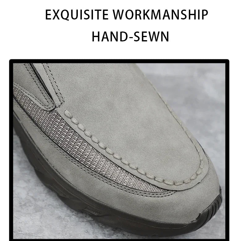 Men's Handmade Retro Slip-On Loafers — Breathable Casual Sneakers