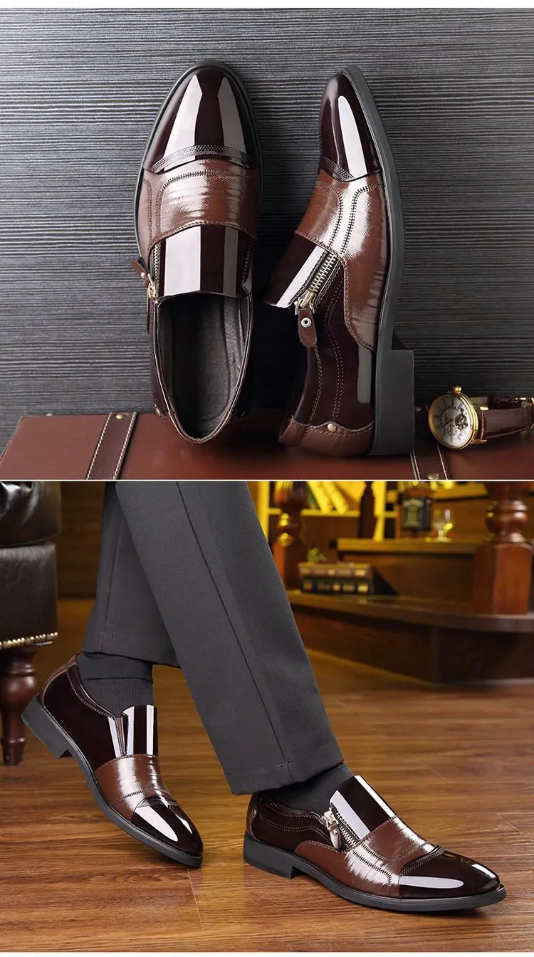 Men's Business Oxford Dress Shoes — Leather Formal Footwear