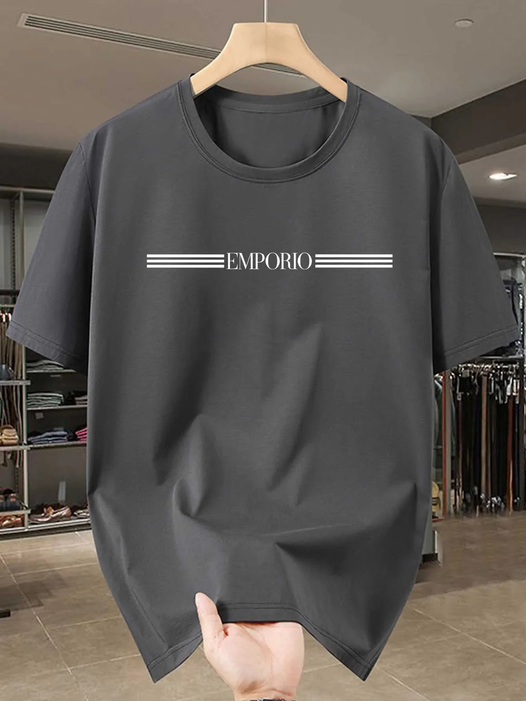 Men's Moisture-Wicking Athletic T-Shirt — Breathable Round Neck Gym Tee