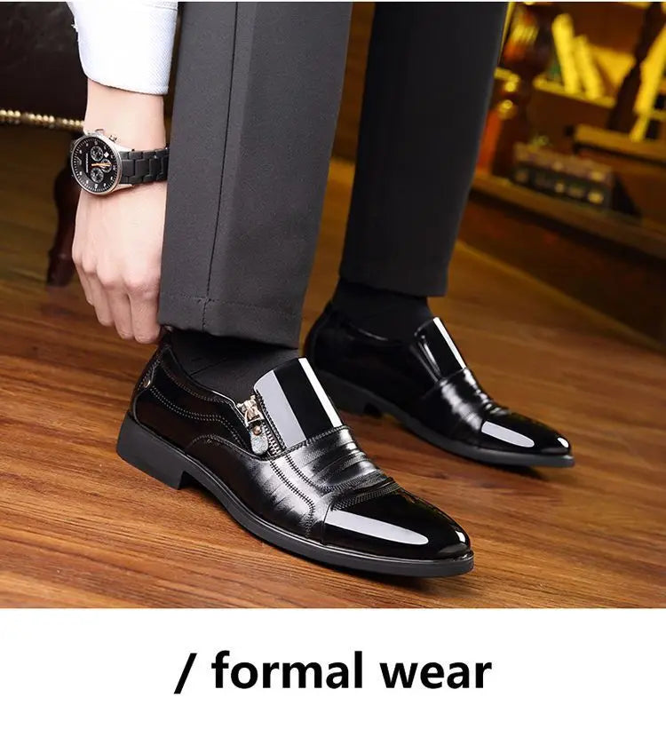 Men's Business Oxford Dress Shoes — Leather Formal Footwear