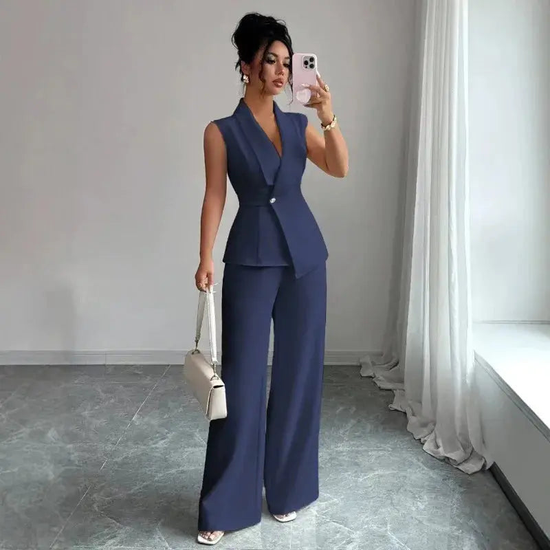 Trenluxwear Women's spring 2 Piece sleeveless Suit TrenLux Wear