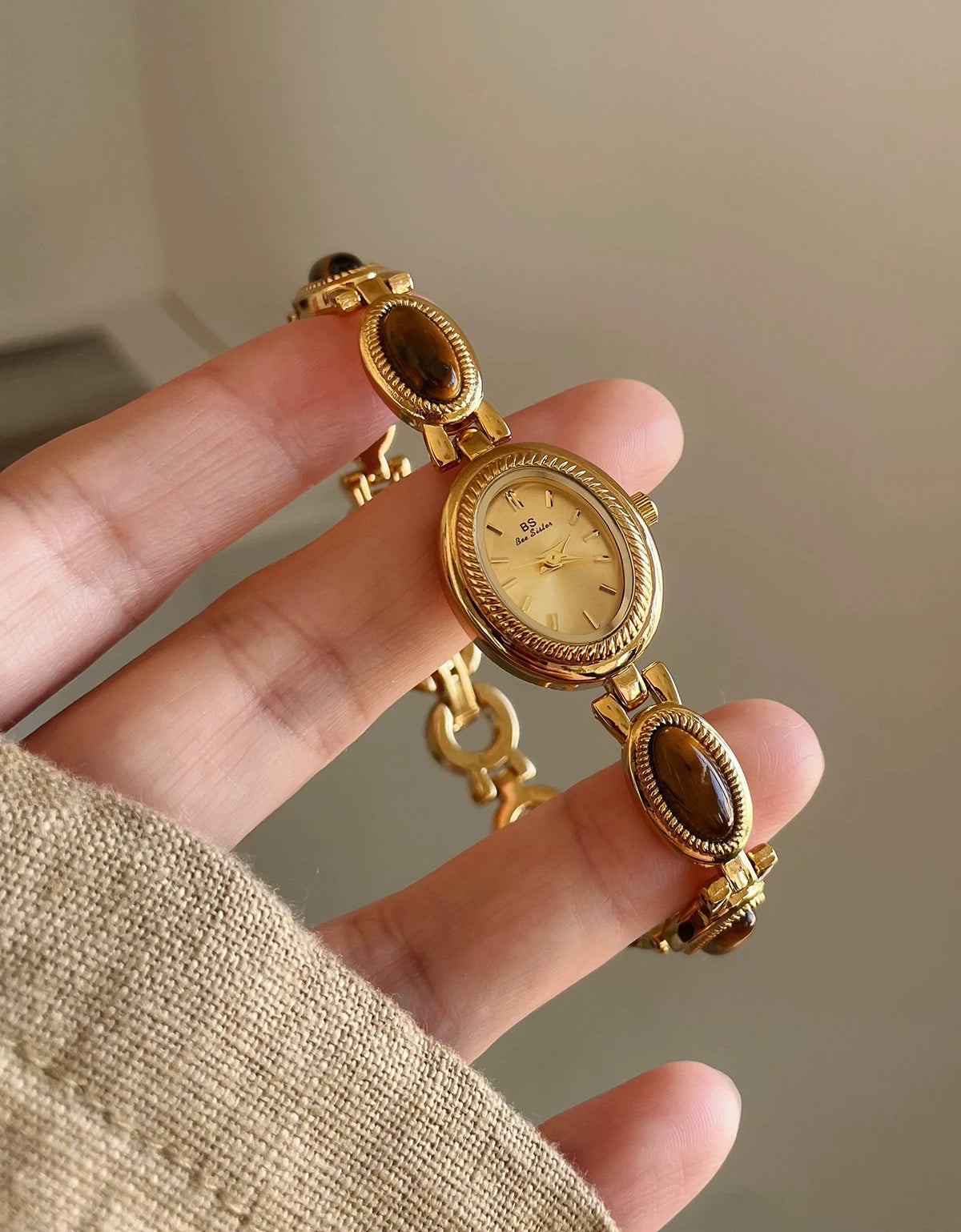 Women's Luxury Jade Green Jewelry Bracelet Quartz Dress Wristwatch