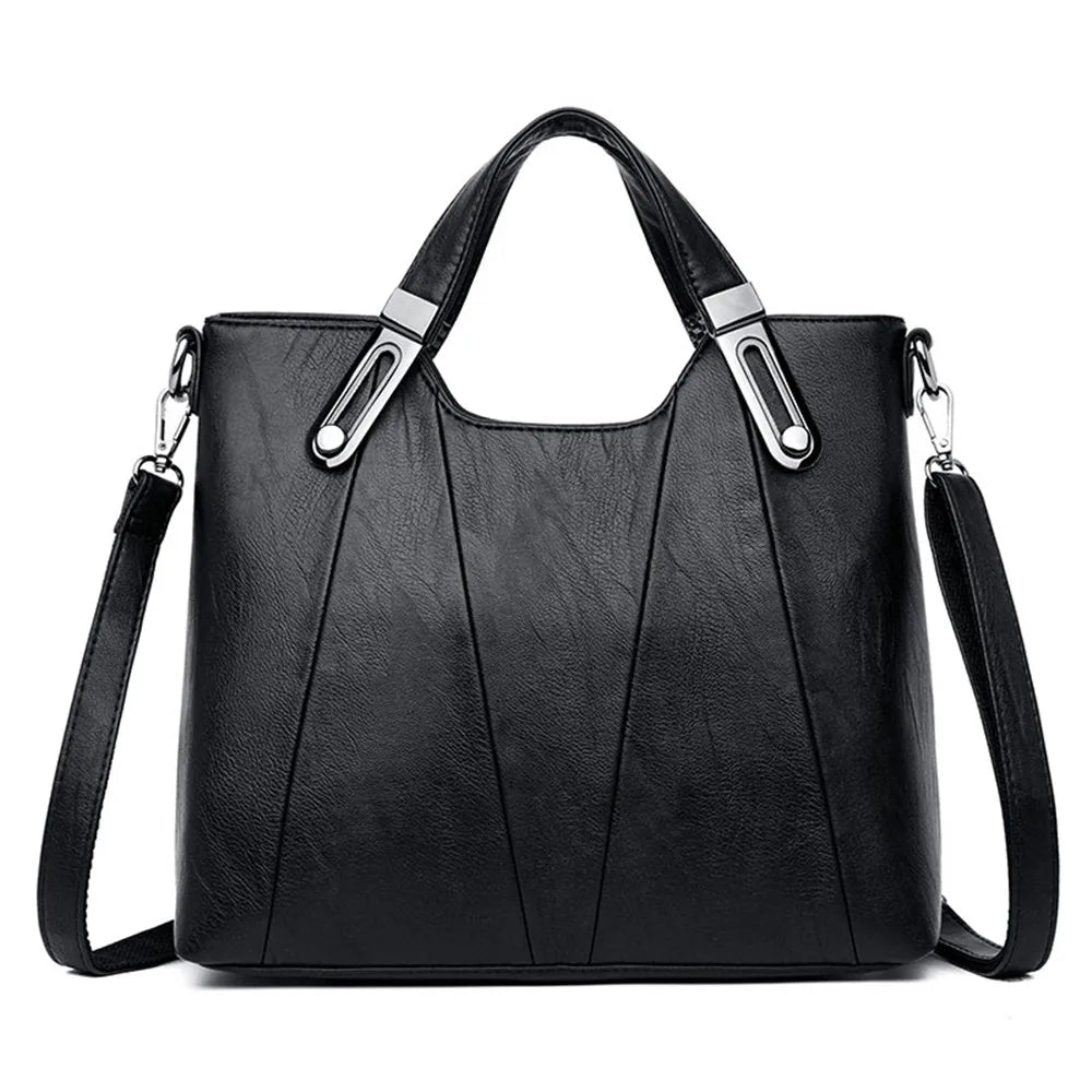 Women's Luxury PU Leather Crossbody Bag — Multi-Pocket Shoulder & Tote Handbag