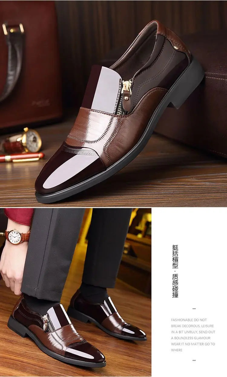 Men's Business Oxford Dress Shoes — Leather Formal Footwear