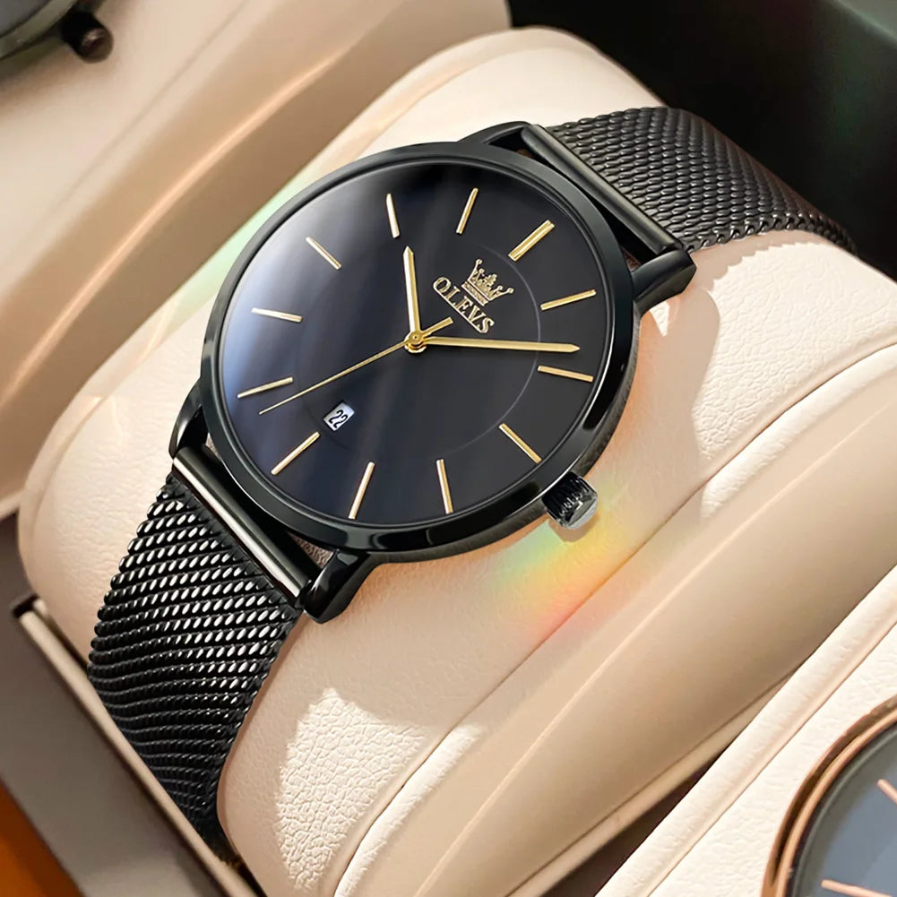 TrenLux Wear OLEVS Women's Rose Gold Luxury Stainless Steel Bracelet Quartz Gift Set TrenLux Wear