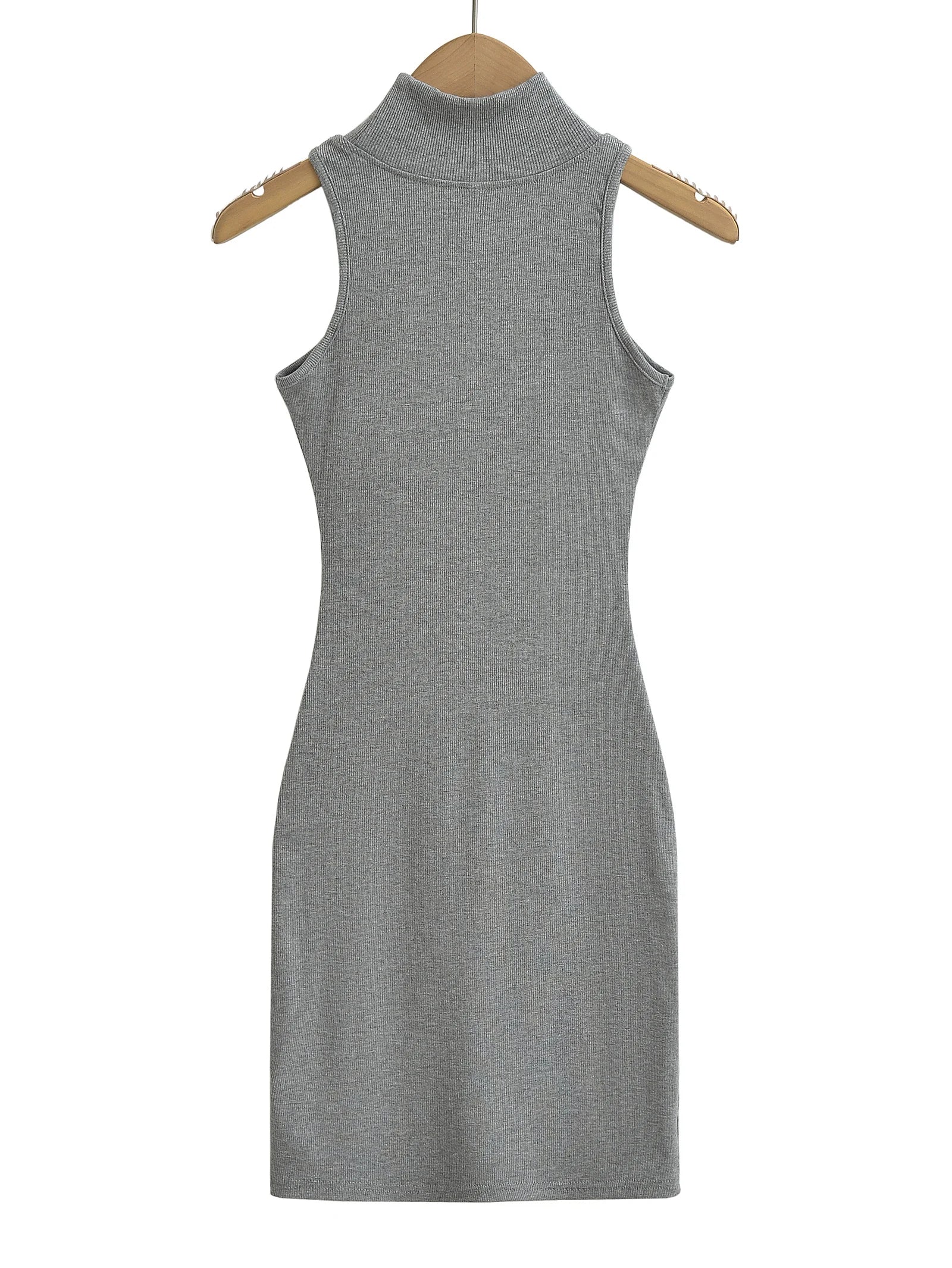 Women's Turtleneck Knit Bodycon Ankle-Length Maxi Dress