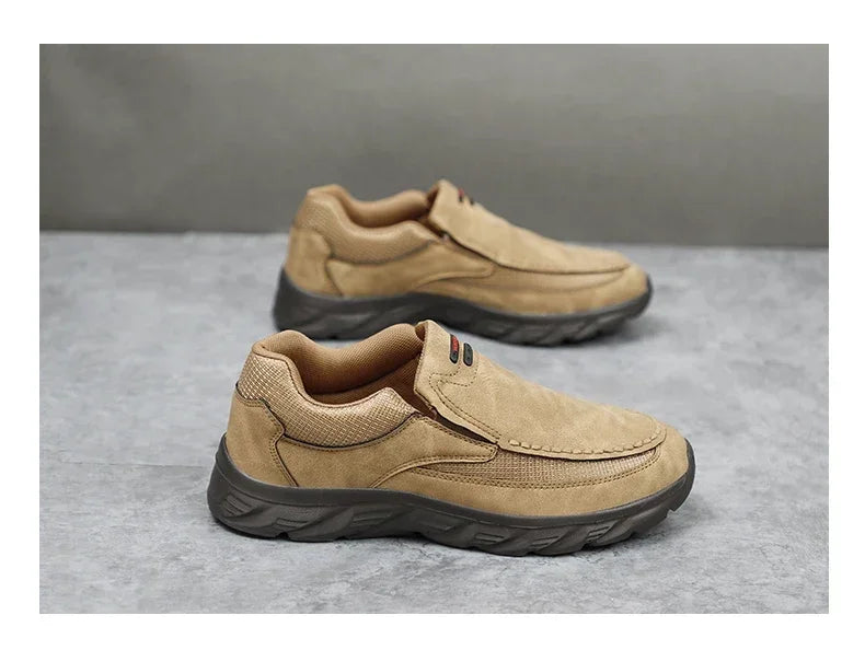 Men's Handmade Retro Slip-On Loafers — Breathable Casual Sneakers