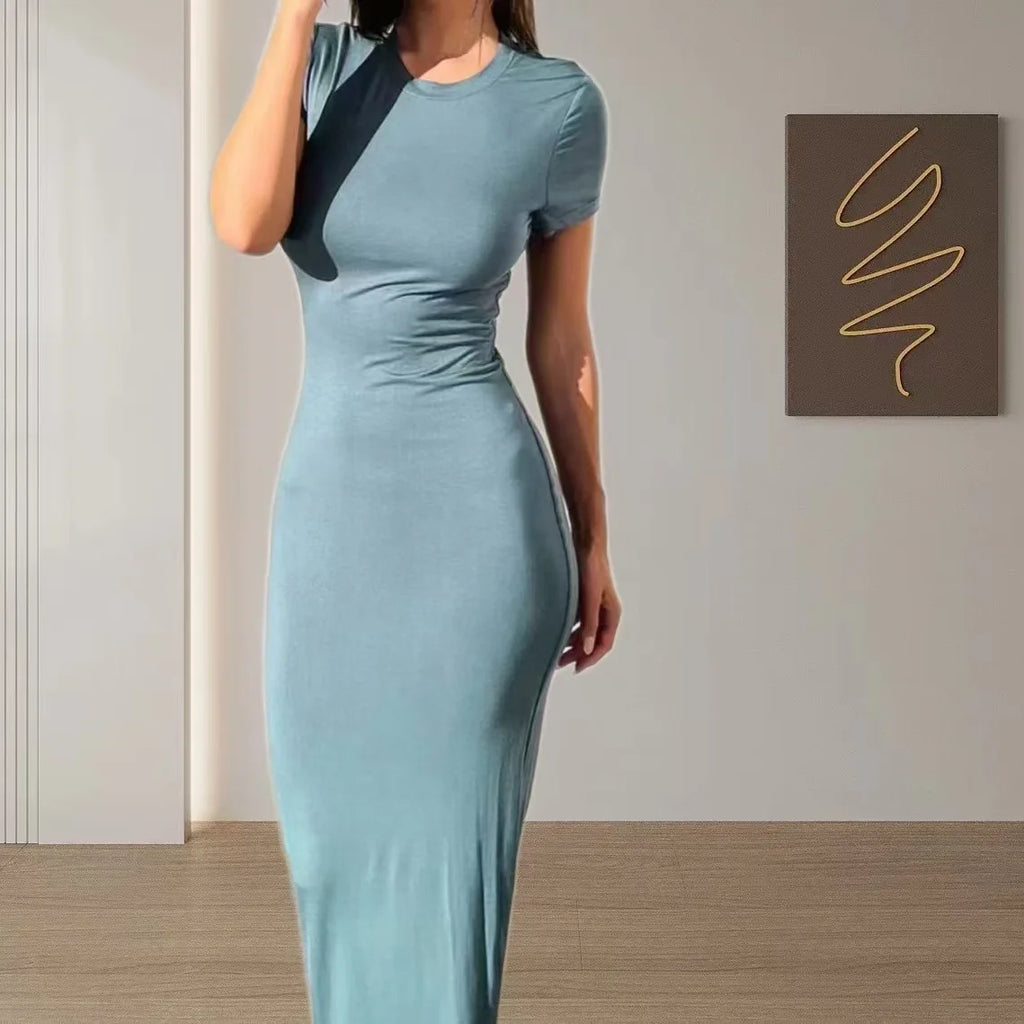 Women's Sexy Bodycon Long Sleeve Floor-Length Evening Dress