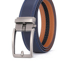 Men's Leather Belt — Automatic Buckle Carbon Fibre Pattern Luxury Strap
