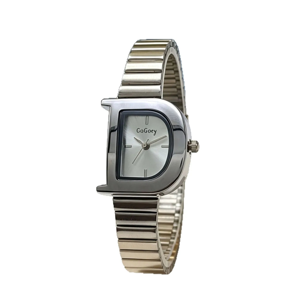 Women's Vintage D-Shaped Bamboo Knot Watch — Personalized Quartz Wristwatch