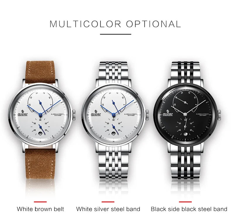 Men's Luxury Automatic Mechanical Watch — Military Style Waterproof Wristwatch