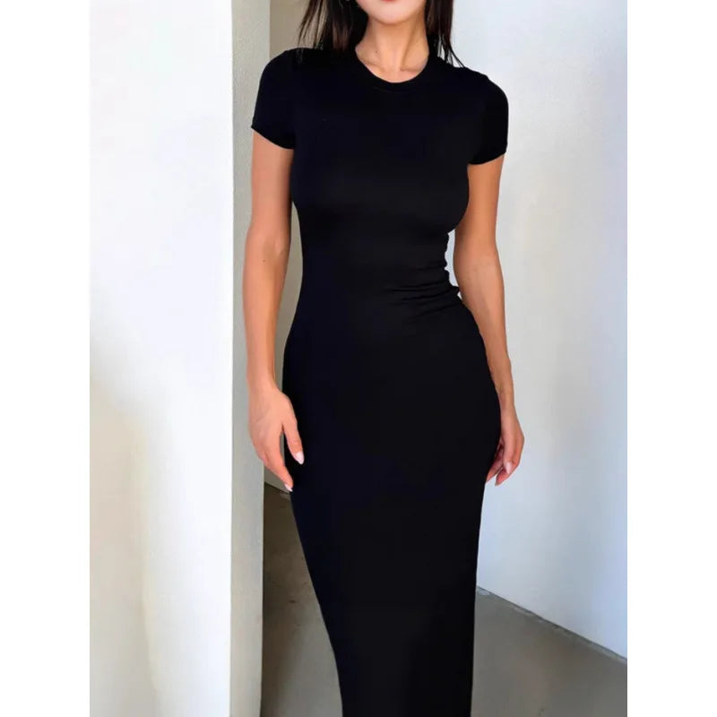 Women's Sexy Bodycon Long Sleeve Floor-Length Evening Dress