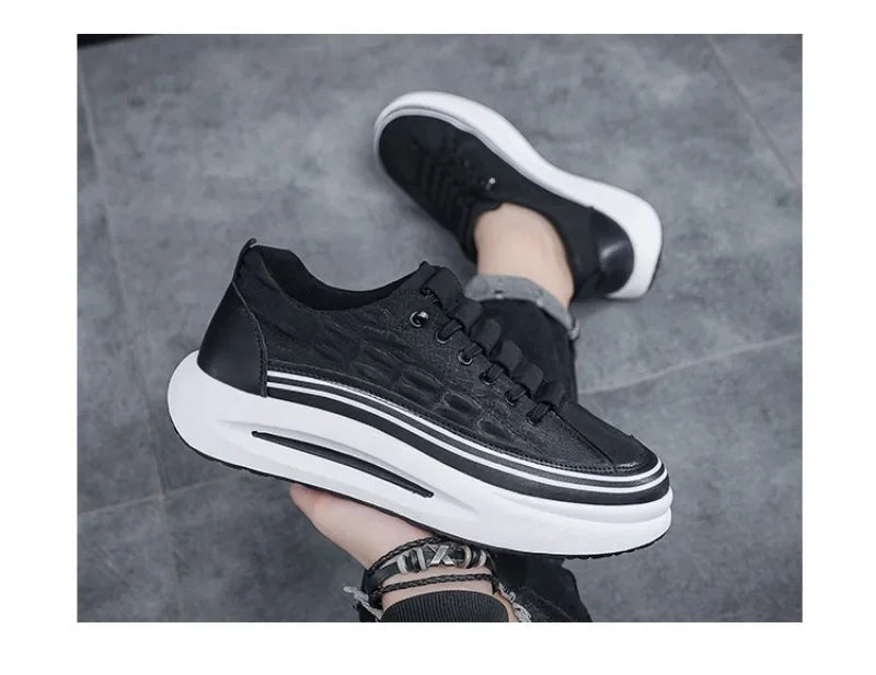 Men's Non-Slip Platform Sneakers — Breathable Casual Loafers