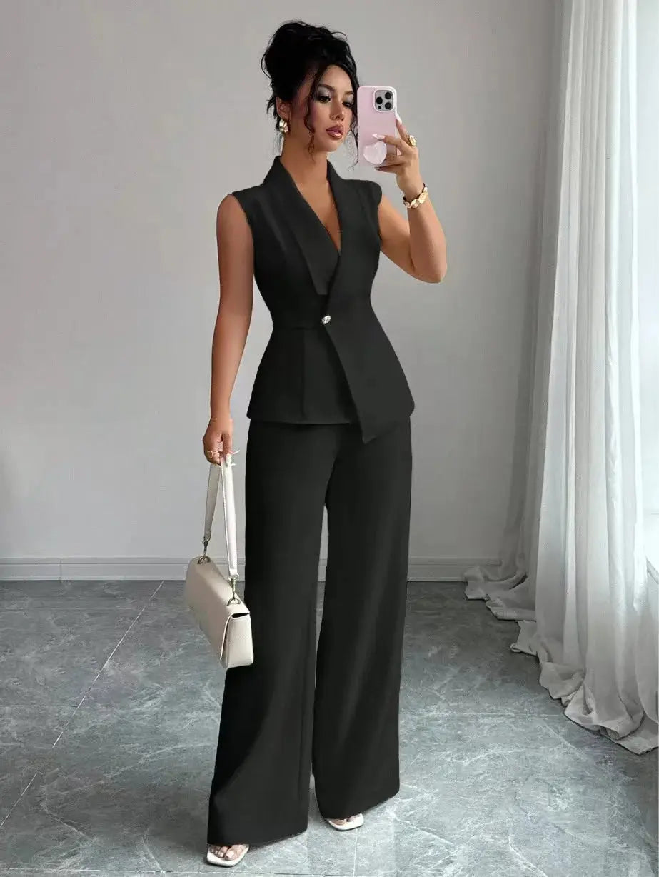 Trenluxwear Women's spring 2 Piece sleeveless Suit TrenLux Wear