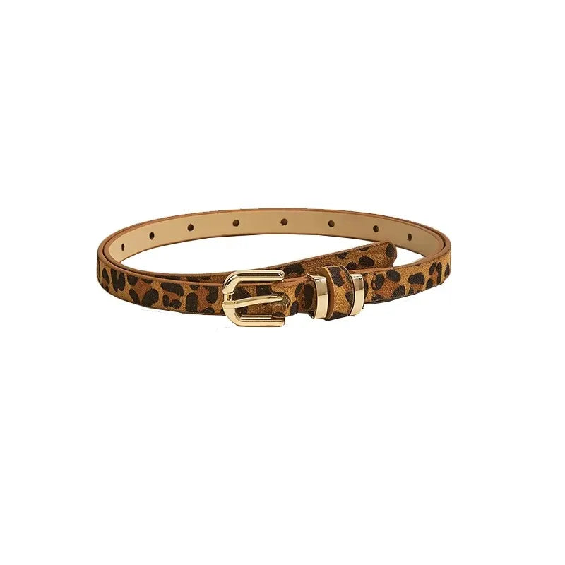 Women's Fashion Faux Leather Waist Belt — Solid Slim Strap for Dresses