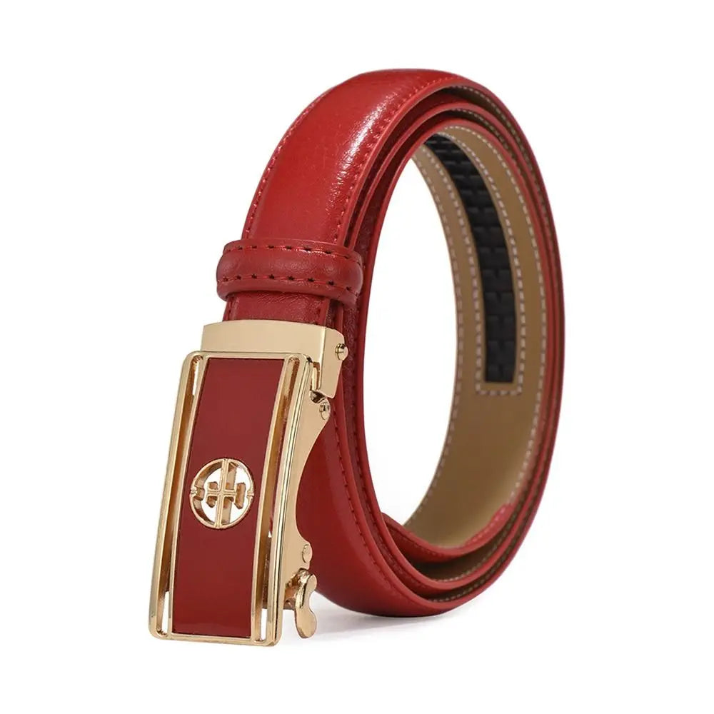 Women's Luxury Genuine Leather Belt — Automatic Buckle Waistband (105 cm)