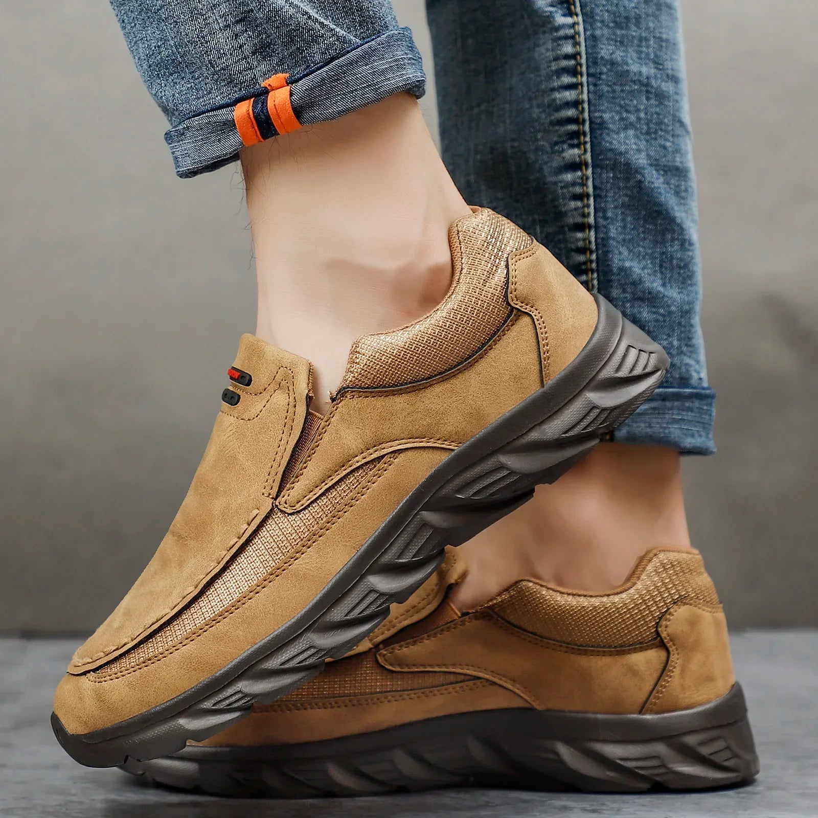 Men's Handmade Retro Slip-On Loafers — Breathable Casual Sneakers