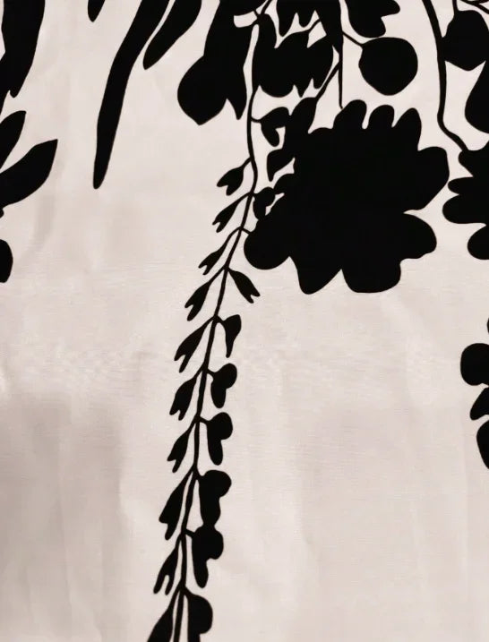 Women's Elegant Black & White Patchwork Sash Dress